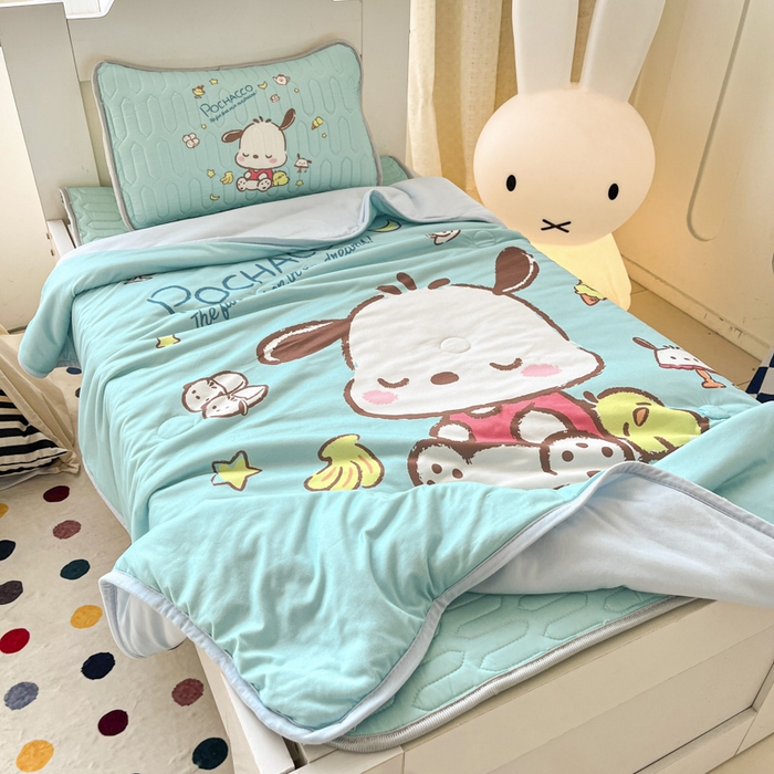 91家纺网 家纺一手货源 找家纺 花满路 2025新款儿童针织棉夏被 卡帕狗