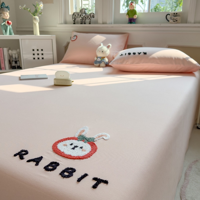 91家纺网 家纺一手货源 找家纺 席世家 2025春夏新款全棉纯棉老粗布印花床单凉席席子 宝贝兔