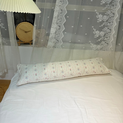 91家纺网 家纺一手货源 找家纺 （总）花西夫人 2023新款13372全棉印花长枕套双人枕头情侣枕芯