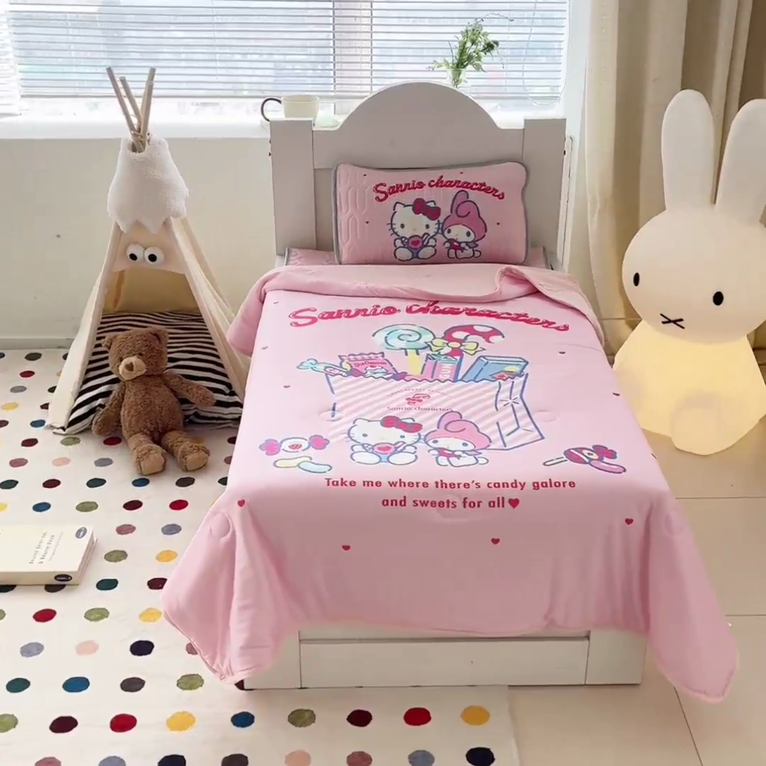 91家纺网 家纺一手货源 找家纺 （总）花满路 2025新款儿童针织棉夏被