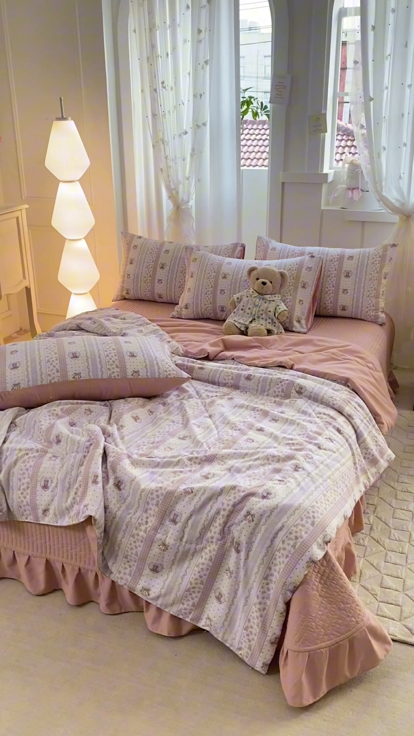 91家纺网 家纺一手货源 找家纺 一比一家纺 2025新款针织双层纱夏被床盖四件套单夏被单床盖单品 格林童话