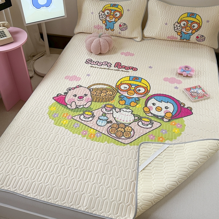 91家纺网 家纺一手货源 找家纺 金爱家2025新款啵乐乐乳胶凉席 凉席-露莹时刻