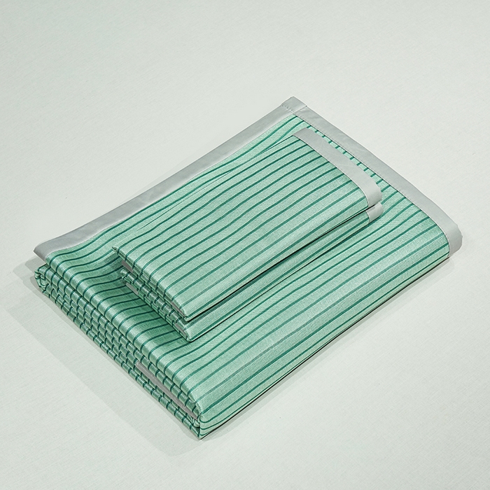 91家纺网 家纺一手货源 找家纺 小萌虎 2025新款轻柔丝抗菌冰丝藤凉席（复合三明治款）宽包刺绣冰丝软席藤席 抗菌三明治冰丝藤席-冰川-清新绿