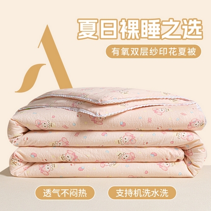 91家纺网 家纺一手货源 找家纺 （总）创优家纺 2025新款双层皱皱纱水洗棉夏被夏凉被空调被可机洗空调被子被芯棉被