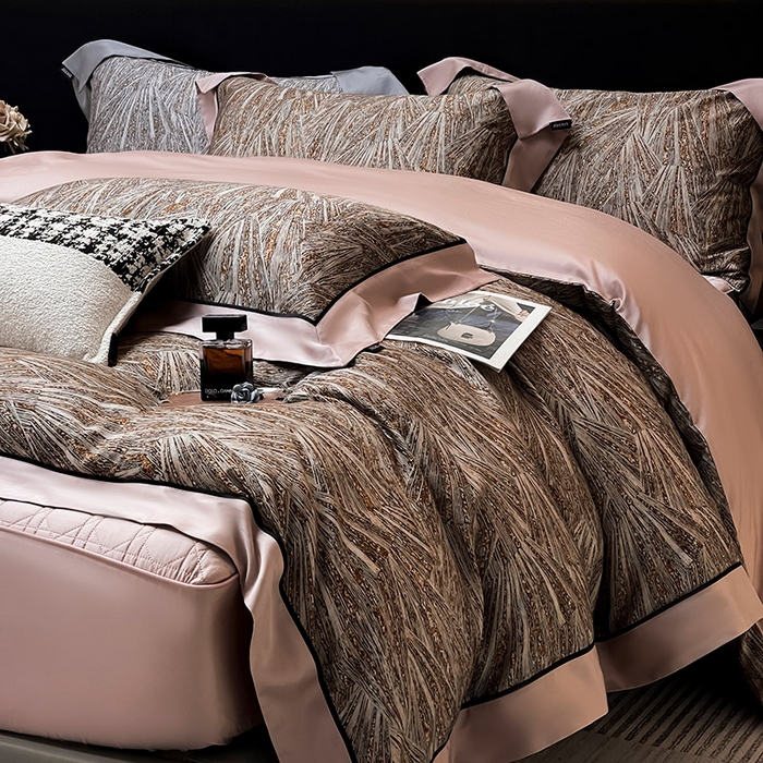 91家纺网 家纺一手货源 找家纺 （总） 2025夏季A类天丝棉夹棉床盖床笠四件套全棉纯棉纯色长绒棉真丝保护罩高级感床上用品