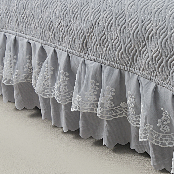 91家纺网 家纺一手货源 找家纺 梦柏 2025新款韩版双层纱夹棉绗缝床盖夏被四件套 思念