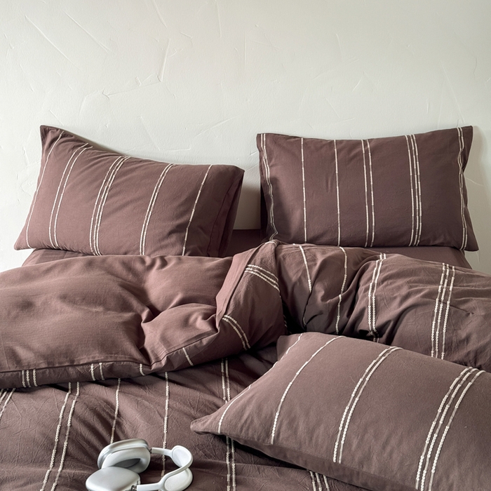 91家纺网 家纺一手货源 找家纺 山舍家居 2025新款全棉纯棉色织提花四件套-弗洛伦萨的落日 弗洛伦萨的落日-拿铁