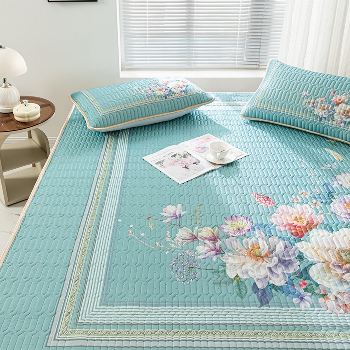 91家纺网 家纺一手货源 找家纺 美丽折家纺 2025新款6mm厚乳胶床笠款三件套 秘密花园