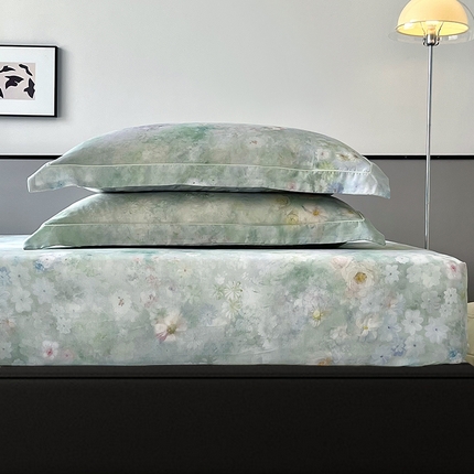 91家纺网 家纺一手货源 找家纺 （总）禾时 2025新款50s莱赛尔床笠三件套