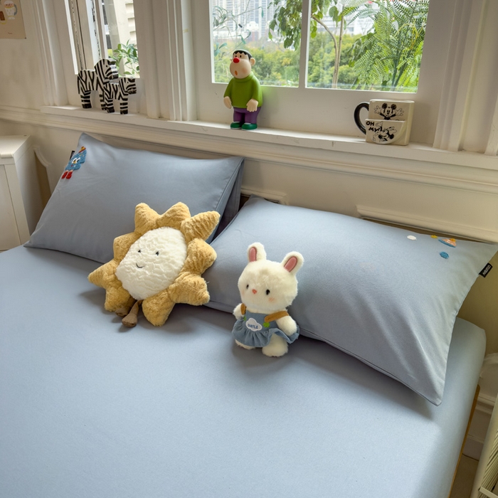 91家纺网 家纺一手货源 找家纺 席世家 2025春夏新款全棉纯棉老粗布印花床笠凉席席子 幸运帽