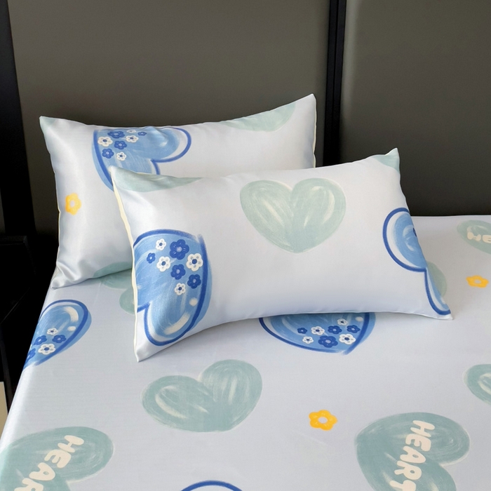 91家纺网 家纺一手货源 找家纺 纽缦家纺 2025新款印花冰丝床笠 心悦