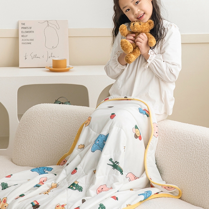 91家纺网 家纺一手货源 找家纺 嗨生活2025年儿童夏被 幼儿园夏被 凉感丝夏被 动物世界