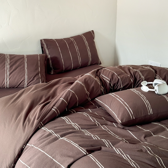 91家纺网 家纺一手货源 找家纺 山舍家居 2025新款全棉纯棉色织提花四件套-弗洛伦萨的落日 弗洛伦萨的落日-拿铁