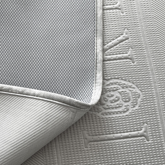 91家纺网 家纺一手货源 找家纺 鑫琪莱  2025新款5D立体雕花凉感豆豆冰丝床裙三件套 床裙D款-灰