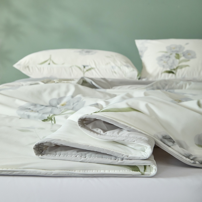 91家纺网 家纺一手货源 找家纺 2025春夏新款100%双面锦纶美式印花夏被凉感空调被 水墨江南