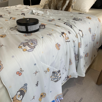 91家纺网 家纺一手货源 找家纺 （总）2025新款小冰皮夏凉被锦纶氨纶面料空调夏被凉感丝单夏被空调被