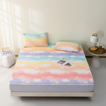 91家纺网 家纺一手货源 找家纺 （总）美丽折家纺 2025新款6mm厚乳胶床笠款三件套