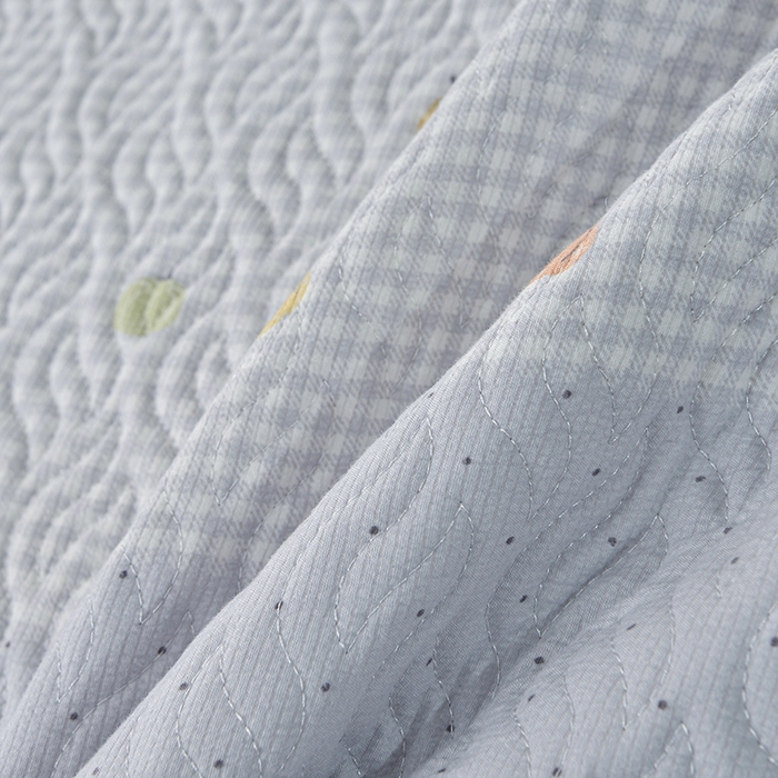 91家纺网 家纺一手货源 找家纺 梦柏 2025新款韩版双层纱夹棉绗缝床盖夏被四件套 南瓜派对