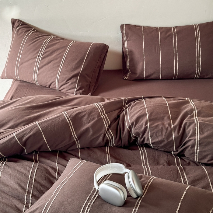 91家纺网 家纺一手货源 找家纺 山舍家居 2025新款全棉纯棉色织提花四件套-弗洛伦萨的落日 弗洛伦萨的落日-拿铁