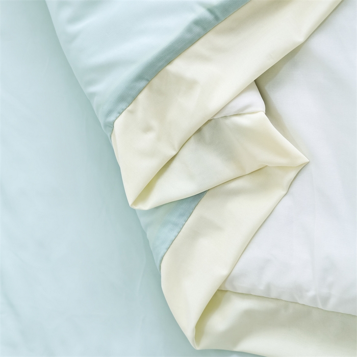 91家纺网 家纺一手货源 找家纺 默忆 2025新款锦氨纯色双拼凉感丝夏被豆豆夏凉被空调被豆豆被 香草绿