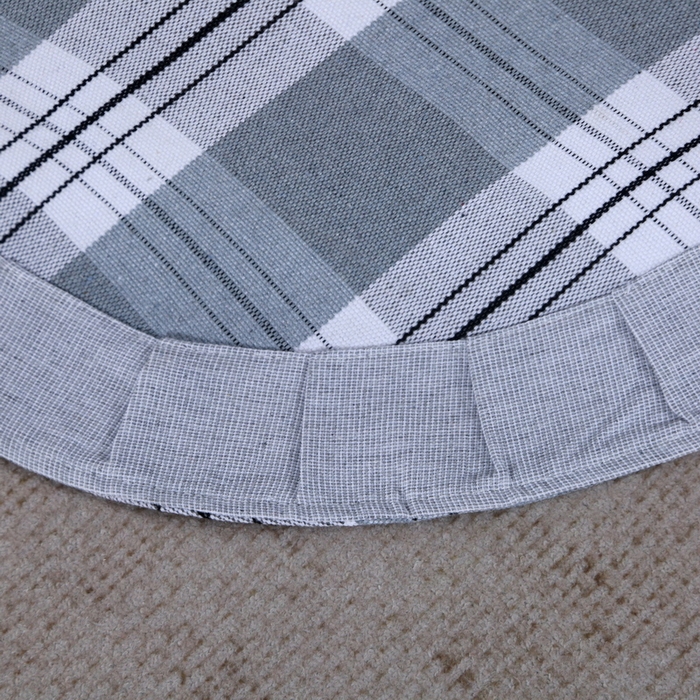 91家纺网 家纺一手货源 找家纺 恋尚羽 2025新款加厚纯棉老粗布凉席三件套 大方格 灰