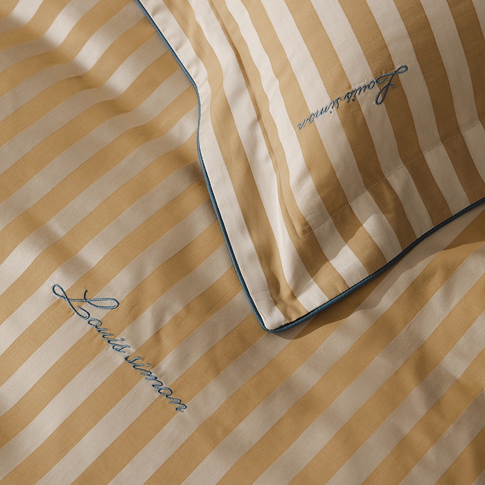 91家纺网 家纺一手货源 找家纺 涞澳家纺 2025新款全棉色织提花四件套 浅忆