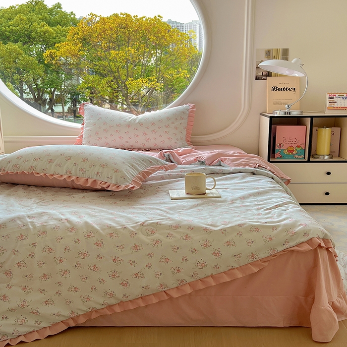 91家纺网 家纺一手货源 找家纺 欧尚 2025新款夏被四件套 花语