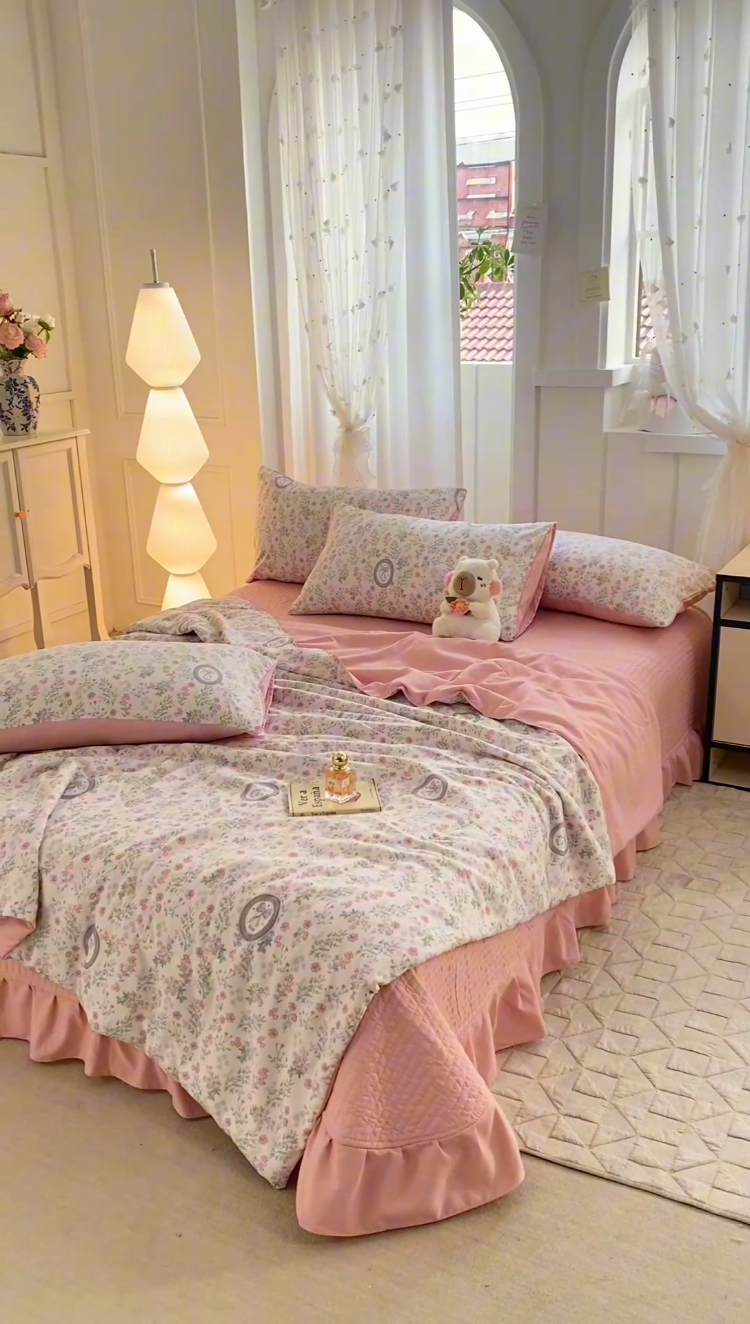 91家纺网 家纺一手货源 找家纺 一比一家纺 2025新款针织双层纱夏被床盖四件套单夏被单床盖单品 秘境