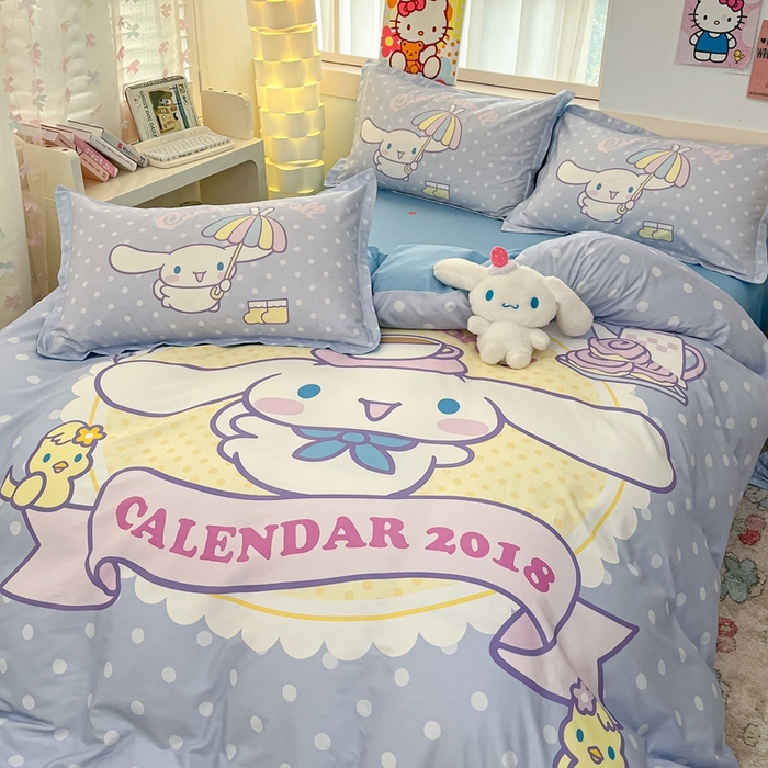 91家纺网 家纺一手货源 找家纺 博雅 2025新款三丽鸥全棉大版单枕套 欢乐大耳狗