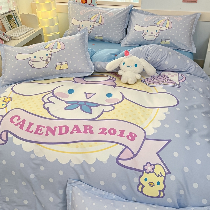 91家纺网 家纺一手货源 找家纺 博雅 2025新款三丽鸥全棉大版单枕套 欢乐大耳狗