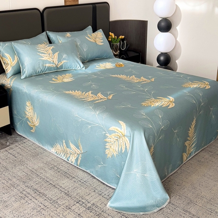 91家纺网 家纺一手货源 找家纺 （总）纽缦家纺 2025新款印花冰丝防滑床单