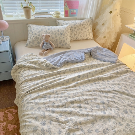 名兮家居 2025新款皱皱棉夏被夏凉被空调被 丛林兔