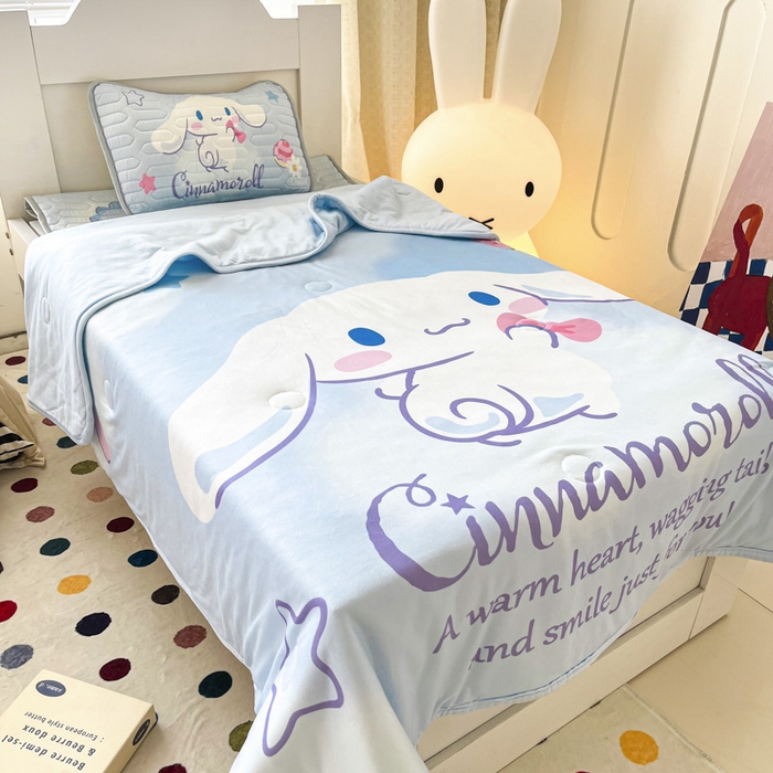 91家纺网 家纺一手货源 找家纺 花满路 2025新款儿童针织棉夏被 玉桂狗