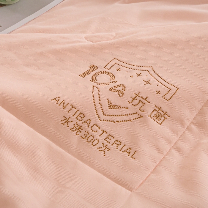91家纺网 家纺一手货源 找家纺 宝士康家纺 2025新款10A抗菌华夫条提花夏被 暖玉