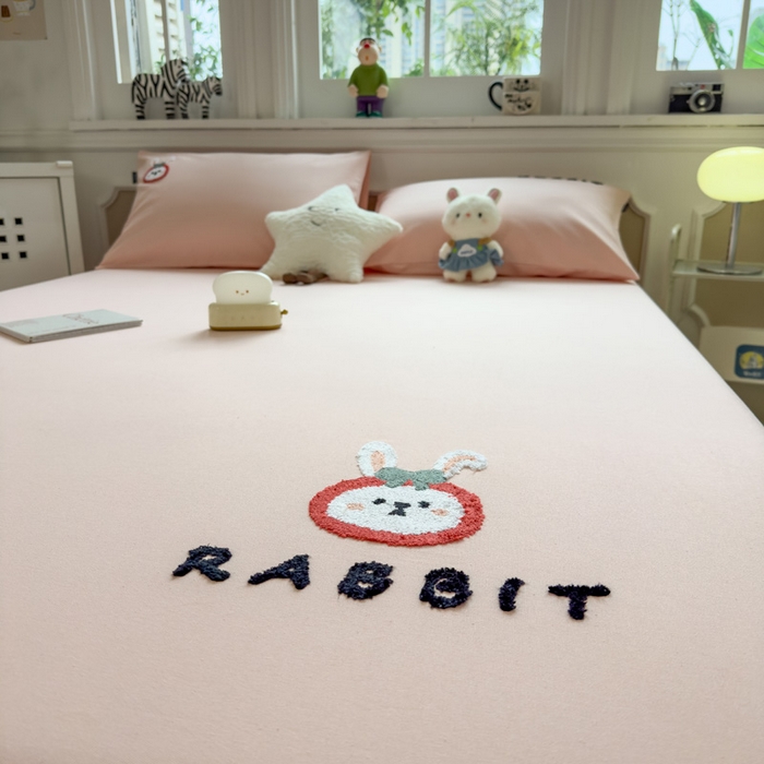 91家纺网 家纺一手货源 找家纺 席世家 2025春夏新款全棉纯棉老粗布印花床笠凉席席子 宝贝兔