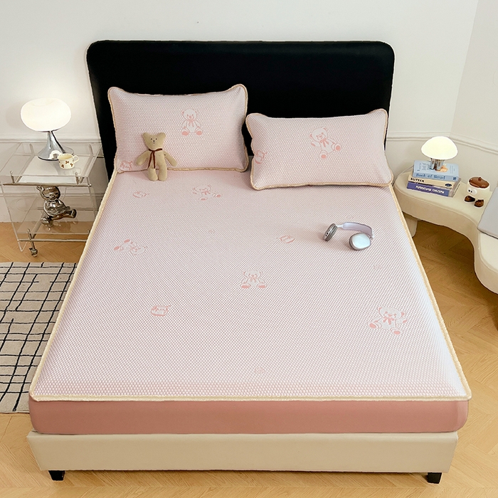 91家纺网 家纺一手货源 找家纺 （总）梦舒羽 2025新款凉豆豆凉席-床笠款