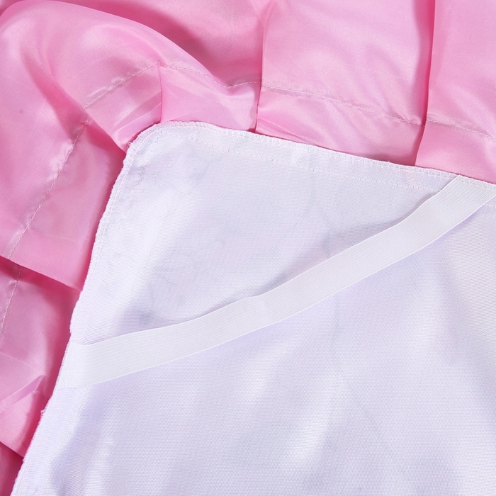 91家纺网 家纺一手货源 找家纺 情恒家纺2025新款床裙款冰丝布艺软凉席三件套 春暖花开-粉