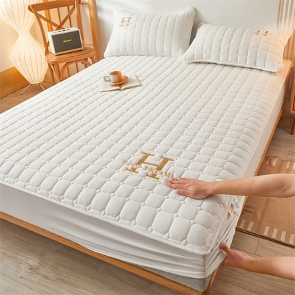 91家纺网 家纺一手货源 找家纺 （总）恒爱家纺 2025新款H系列全棉色织水洗棉床笠