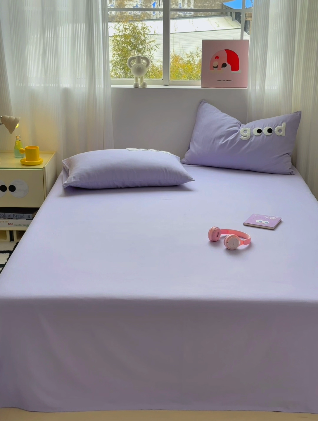 91家纺网 家纺一手货源 找家纺 丽涵 2025新款全棉纯棉大雁纹绣花单品枕套 good香芋紫