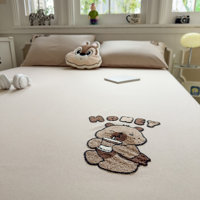 91家纺网 家纺一手货源 找家纺 席世家 2025春夏新款全棉纯棉老粗布印花床笠凉席席子 卡皮拉