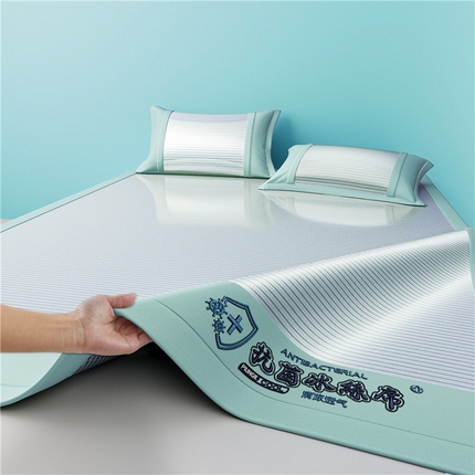 91家纺网 家纺一手货源 找家纺 （总）悠米悠家 2025新款负离子+抗菌系列凉席床笠三件套