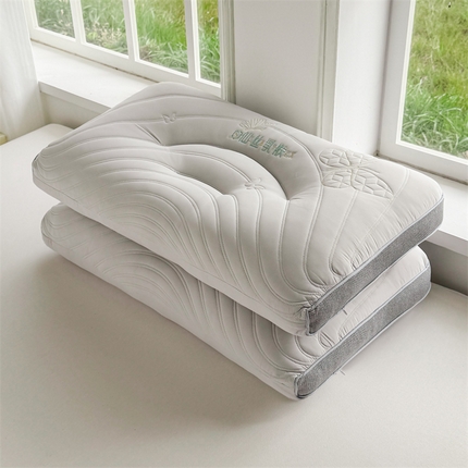 91家纺网 家纺一手货源 找家纺 麦肯锡 2025新款仙丝乳胶枕枕头枕芯 灰色48*74cm/只