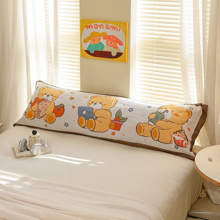 91家纺网 家纺一手货源 找家纺 （总）雯雨2025新款A类卡通双人纱布枕套