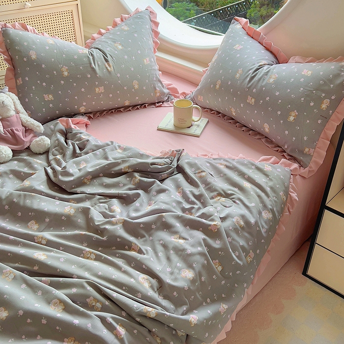 91家纺网 家纺一手货源 找家纺 欧尚 2025新款夏被四件套 萌趣仔仔