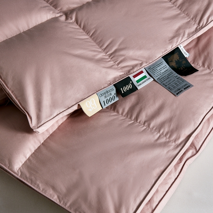 91家纺网 家纺一手货源 找家纺 御眠纺羽绒被壳 2025新款1全棉纯色全棉贡缎羽绒被羽绒被壳单层立体边 粉色