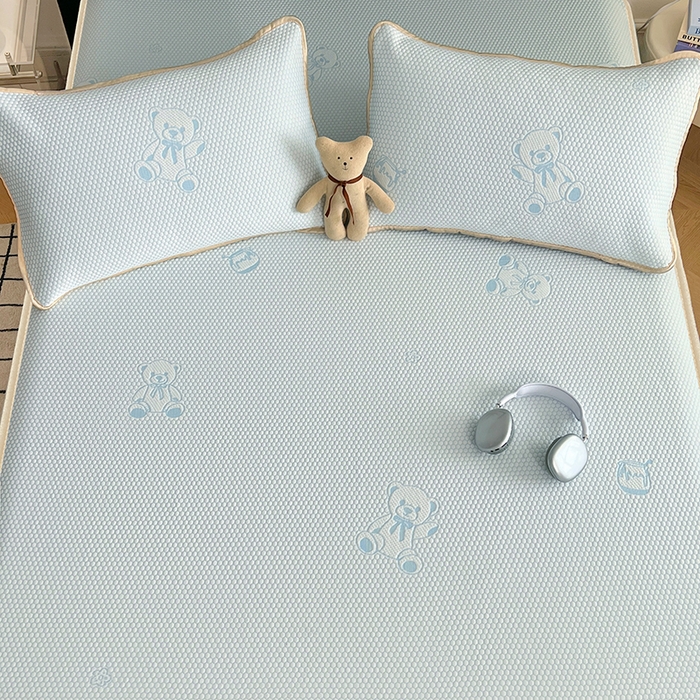 91家纺网 家纺一手货源 找家纺 （总）梦舒羽 2025新款凉感冰豆豆凉席枕套可水洗冰丝宿舍一只装枕头套一对枕芯套