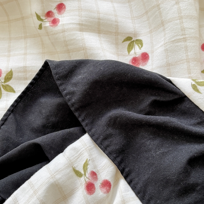 91家纺网 家纺一手货源 找家纺 （总）老K (原美阁） 2025新款 法式黑边夏被四件套赫本风空调被四件套