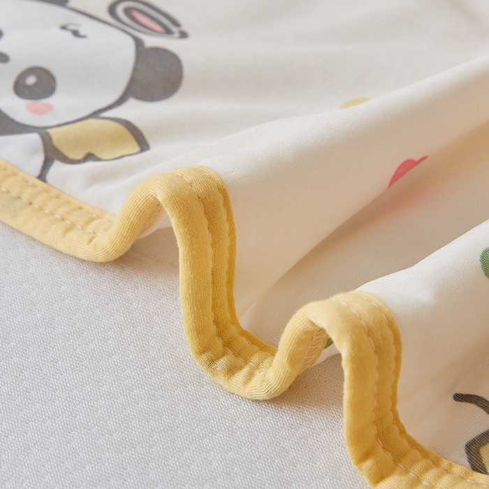 91家纺网 家纺一手货源 找家纺 嗨生活2025年儿童夏被 幼儿园夏被 凉感丝夏被 熊猫仔仔