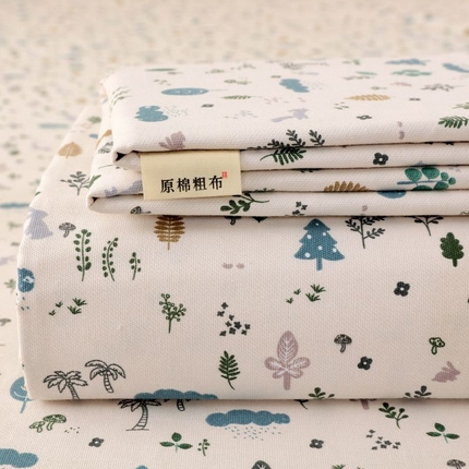 萌飞 2025新款全棉纯棉老粗布席子凉席卡通床单 丛林