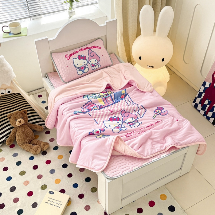 91家纺网 家纺一手货源 找家纺 （总）花满路 2025新款儿童针织棉夏被